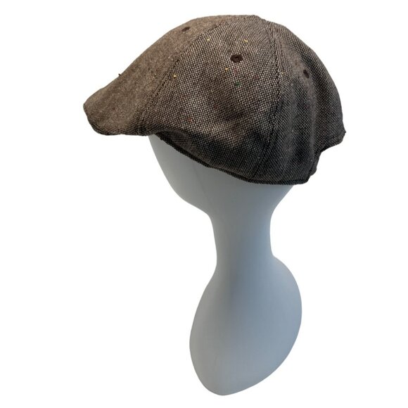 San Diego Hat Company Newsboy Cap Tweed Brown Adjustable Size - Picture 4 of 9